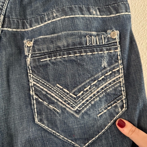 Buckle Black Jeans Distressed Denim Three Fit 34X32 Fade Stitching Medium Wash - Picture 15 of 16